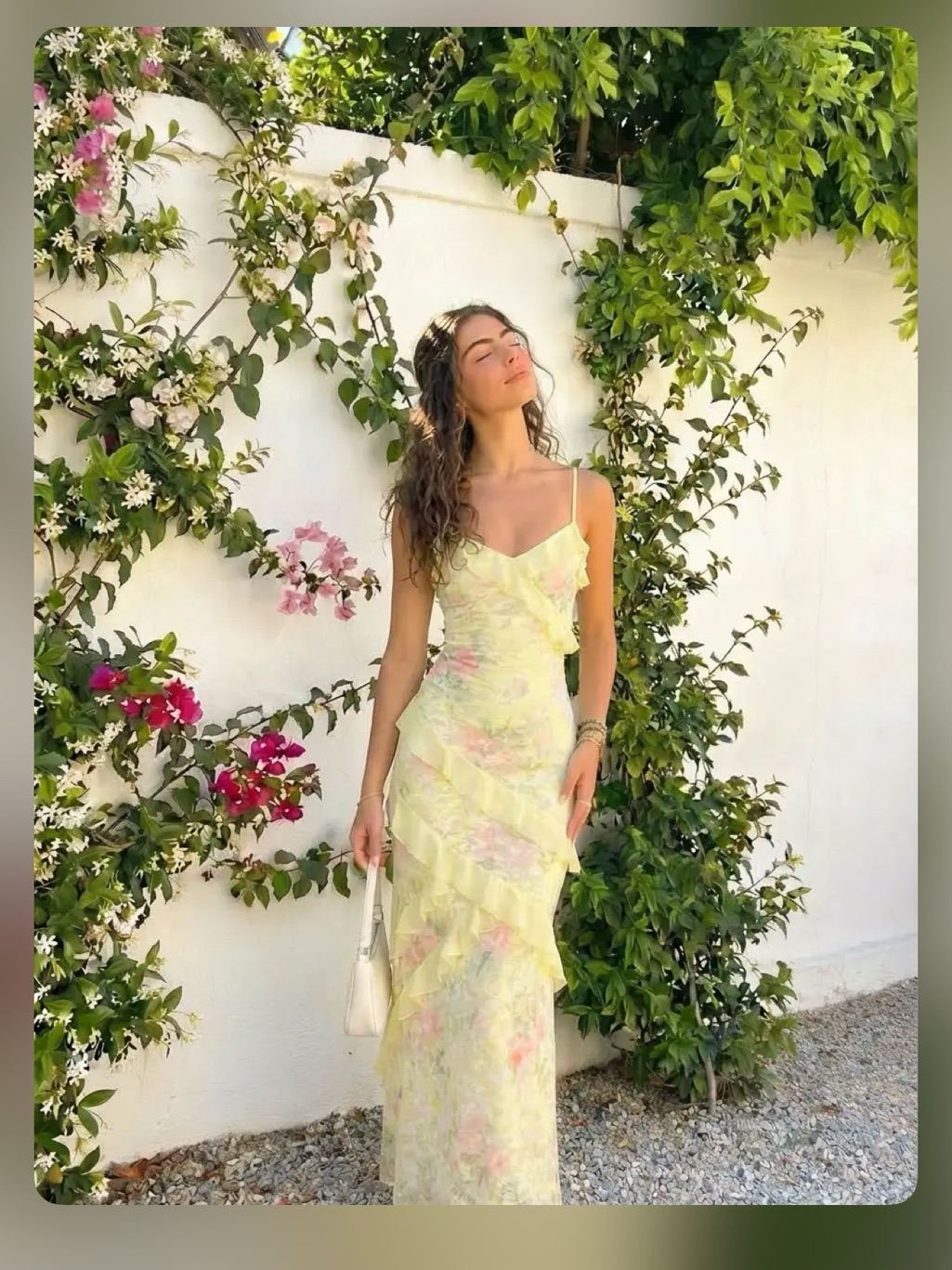 Cider Lace V-Neck Floral Ruffle Maxi Dress Xxs Cr22-29